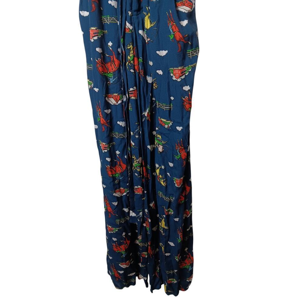HVN Printed Crepe Rodeo Gia Jumpsuit SZ 6 - Picture 6 of 14